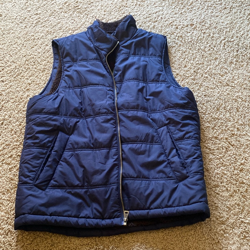 Weatherproof Vintage blue puffer vest men’s large